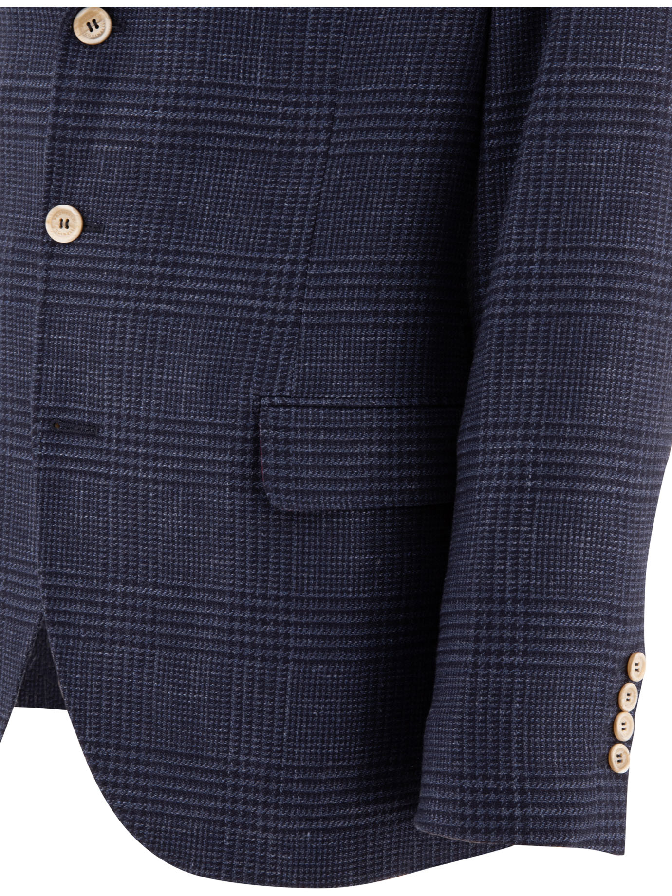 BRUNELLO CUCINELLI Blue Prince of Wales deconstructed blazer